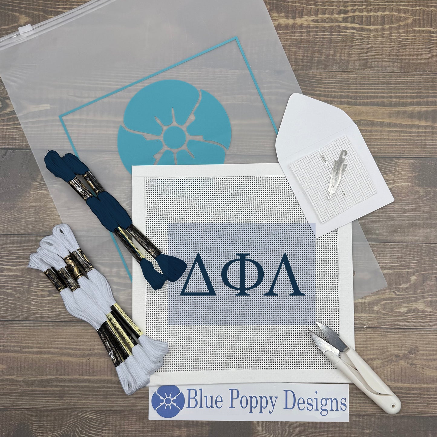 Delta Phi Lambda 6x4 Needlepoint Kit