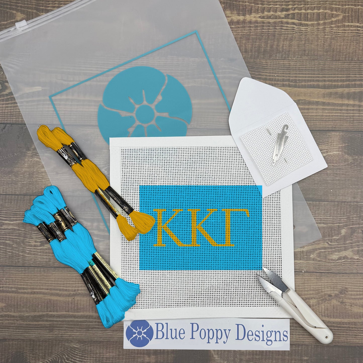 Kappa Kappa Gamma 6x4 Needlepoint Kit