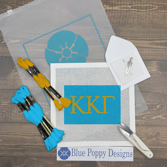 Kappa Kappa Gamma 6x4 Needlepoint Kit