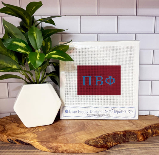 Pi Beta Phi 6x4 Needlepoint Kit Needlepoint Kit Blue Poppy Designs