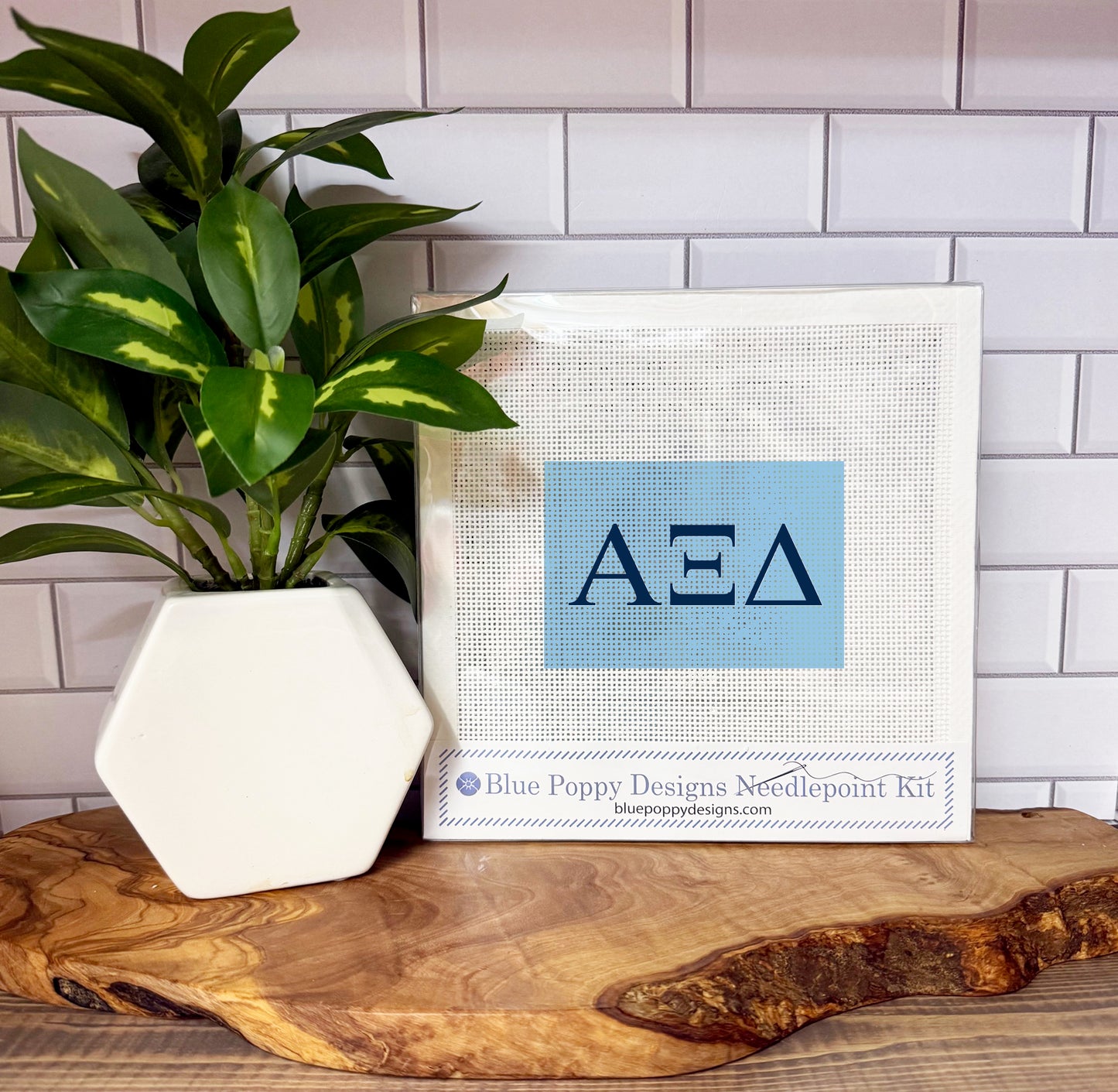 Alpha Xi Delta 6x4 Needlepoint Kit