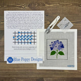 Blue Hydrangea Needlepoint Kit Embroidery/Cross Stitch Supplies Blue Poppy Designs