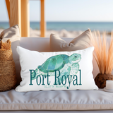 Teal Turtle Pillow Throw/Decorative Pillow Blue Poppy Designs   