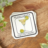 Watercolor Cocktail Coasters with Cork Backs Coasters Blue Poppy Designs Margarita  
