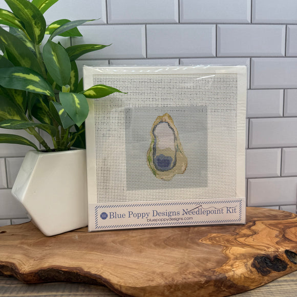 Oyster Needlepoint Kit Blue Poppy Designs