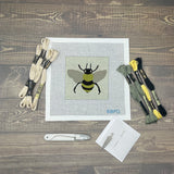 Bee Needlepoint Kit Blue Poppy Designs