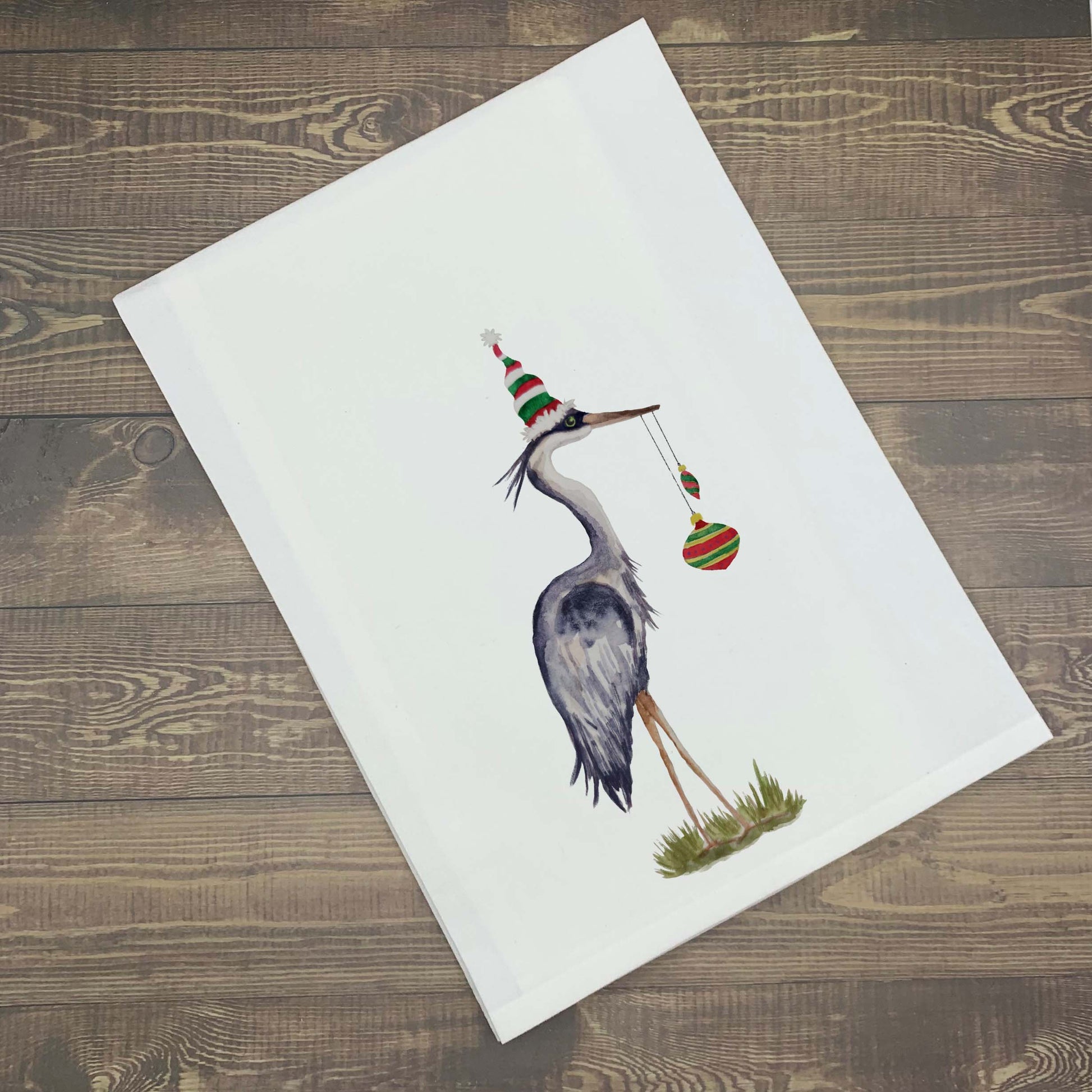 Christmas Heron Kitchen Towel Kitchen Towel/Dishcloth Blue Poppy Designs   