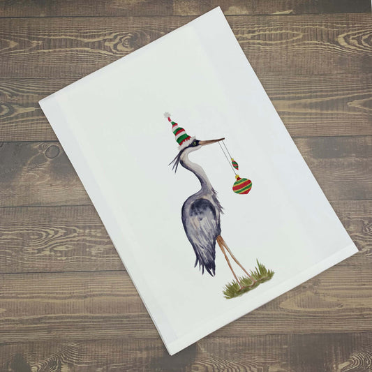 Christmas Heron Kitchen Towel Kitchen Towel/Dishcloth Blue Poppy Designs   