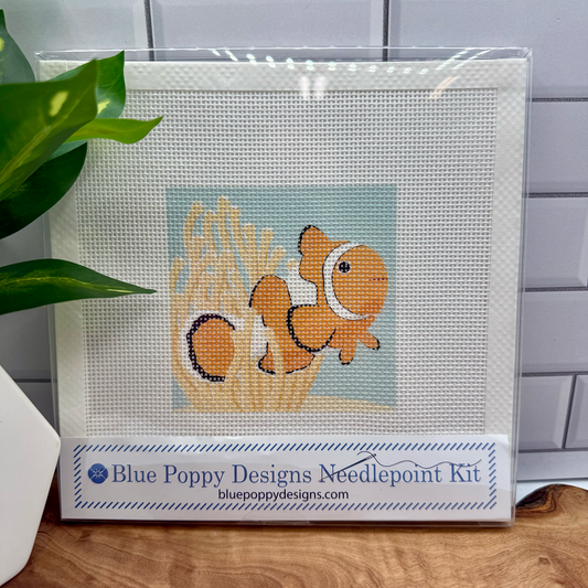 Clownfish Needlepoint Design Needlepoint Kit Blue Poppy Designs