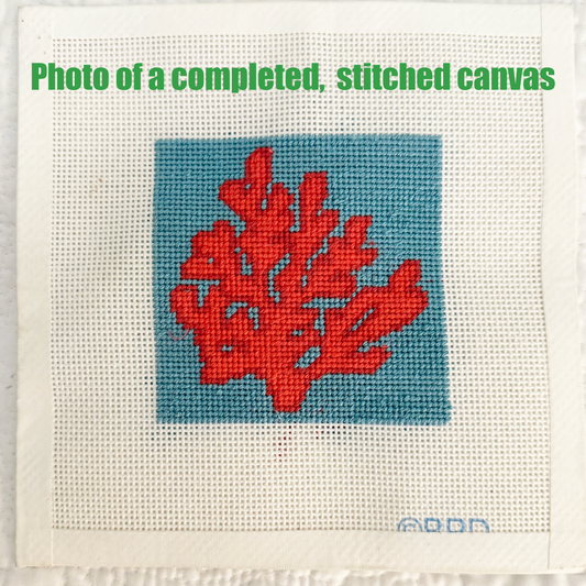 Coral Needlepoint Design Needlepoint Kit Blue Poppy Designs