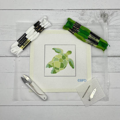 Green Turtle Needlepoint Kit