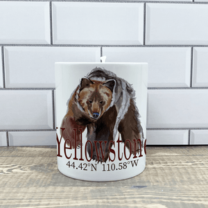Bear Your Town Cotton Wick Candle Jar/Filled Candle Blue Poppy Designs   