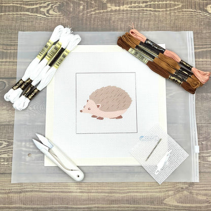 Hedgehog Needlepoint Kit Needlepoint Kit Blue Poppy Designs
