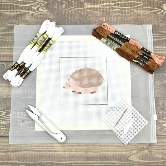 Hedgehog Needlepoint Kit Needlepoint Kit Blue Poppy Designs