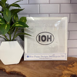 Travel Code Needlepoint Kit Blue Poppy Designs