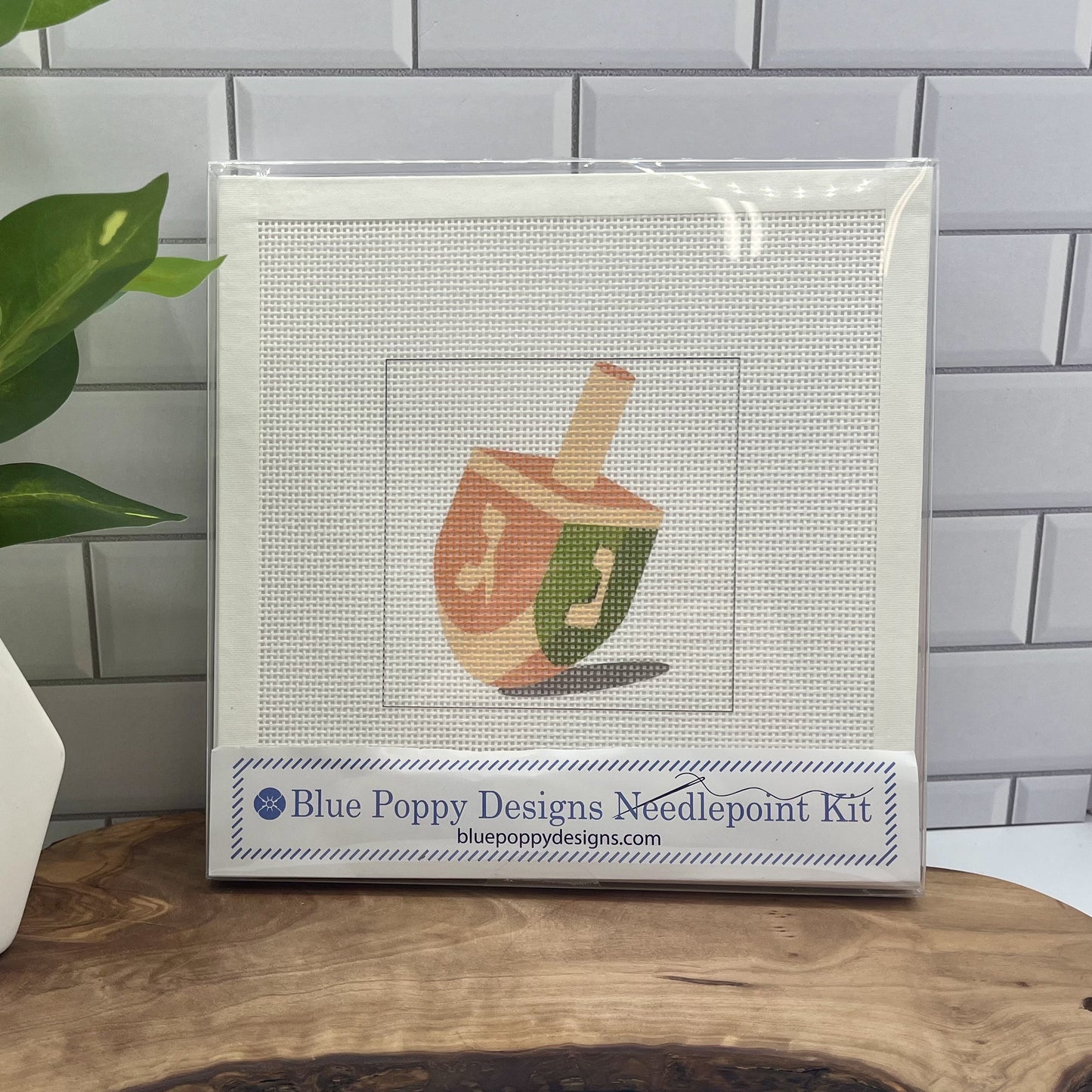 Dreidel Needlepoint Kit needlepoint Blue Poppy Designs