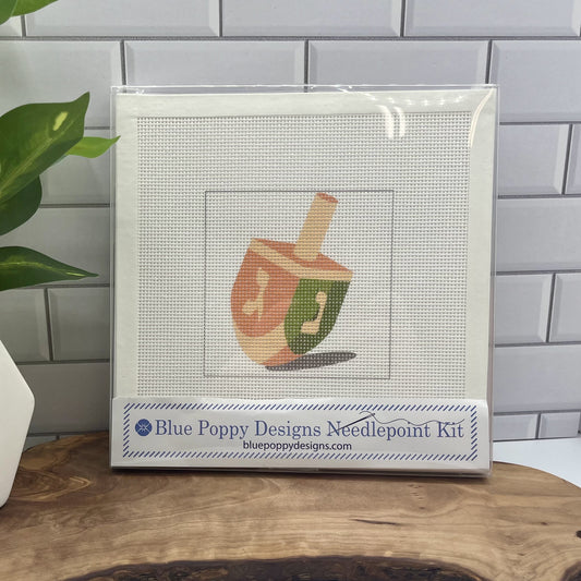 Dreidel Needlepoint Design Needlepoint Kit Blue Poppy Designs