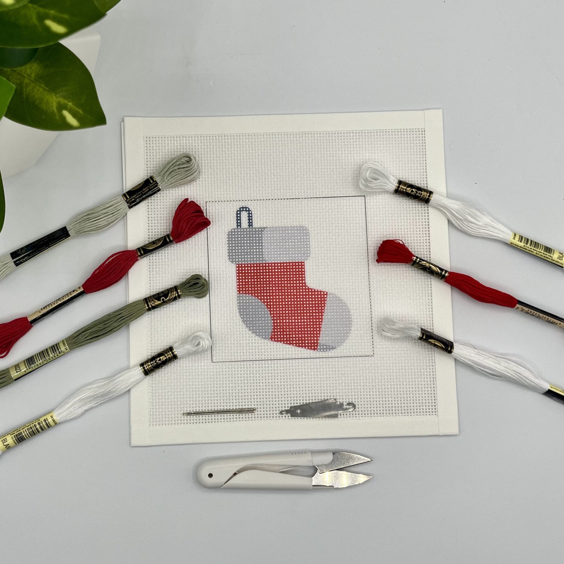 Christmas Stocking Needlepoint Kit needlepoint Blue Poppy Designs