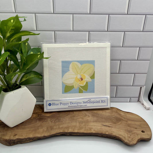 Orchid Needlepoint Design Needlepoint Kit Blue Poppy Designs