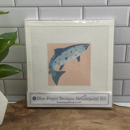 Trout Needlepoint Kit (Trout Number 2) needlepoint Blue Poppy Designs