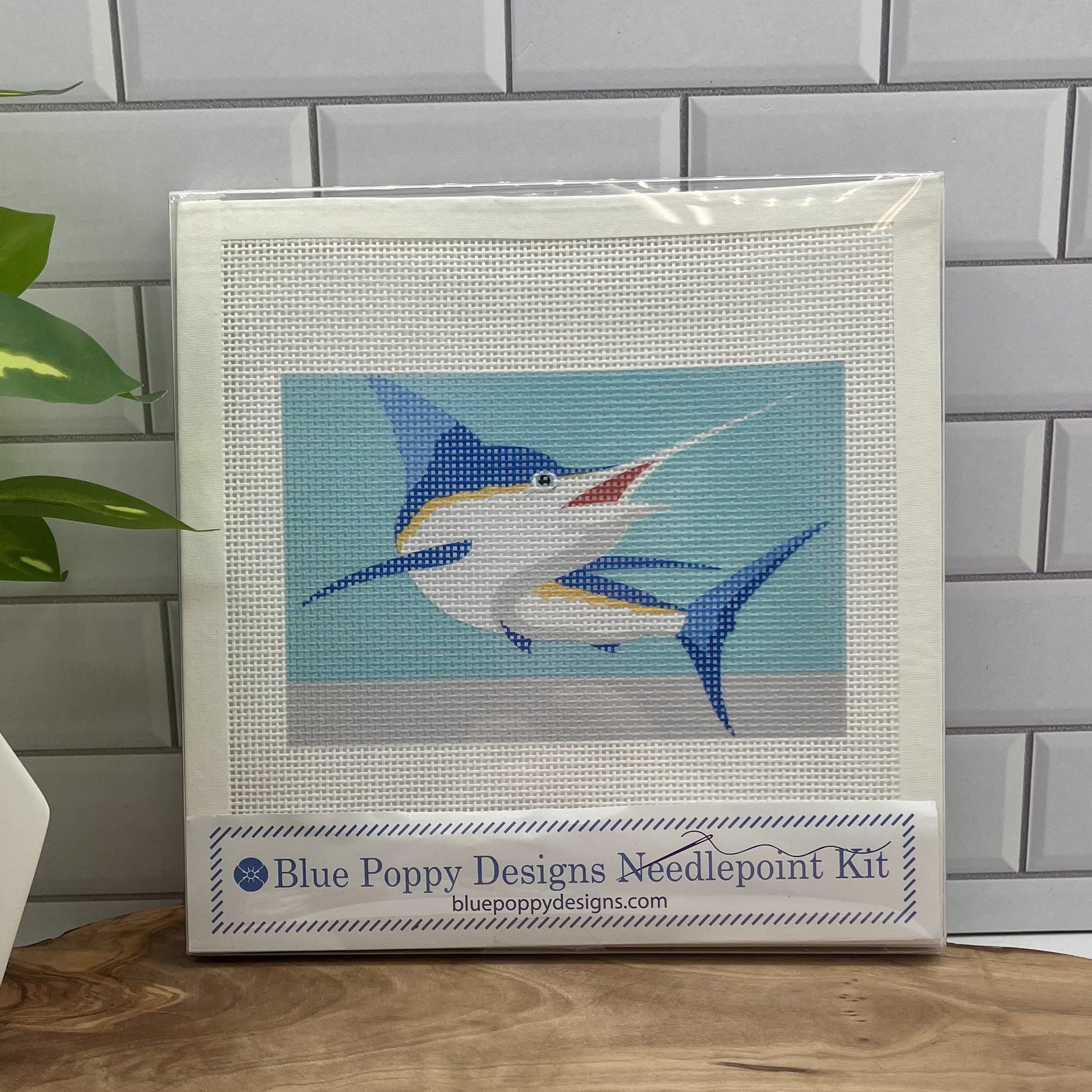 Blue Marlin Needlepoint Kit needlepoint Blue Poppy Designs