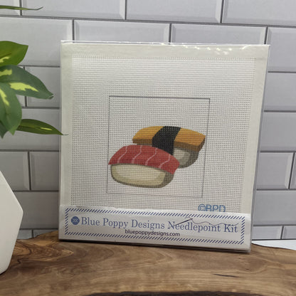 Sushi Needlepoint Kit needlepoint Blue Poppy Designs