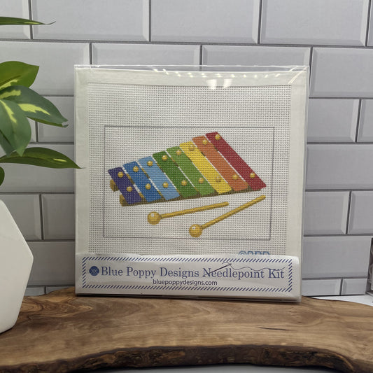Kids Toy Xylophone Needlepoint Design Needlepoint Kit Blue Poppy Designs