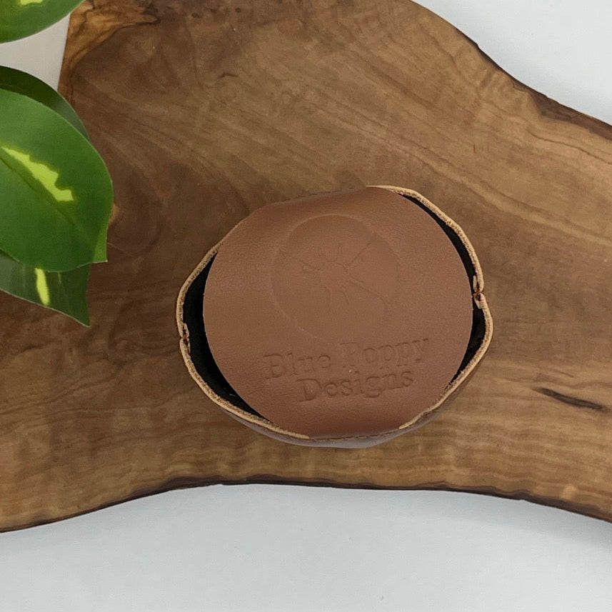Brown Leather Cuzzi Cuzzi Blue Poppy Designs