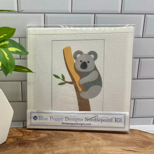 Koala Needlepoint Design Needlepoint Kit Blue Poppy Designs