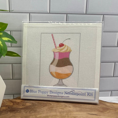 Milkshake Needlepoint Kit needlepoint Blue Poppy Designs