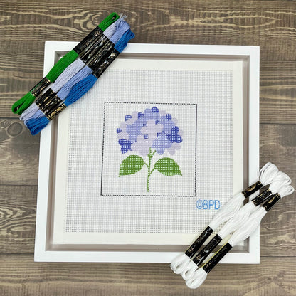 Blue Hydrangea Needlepoint Kit Needlepoint Kit Blue Poppy Designs