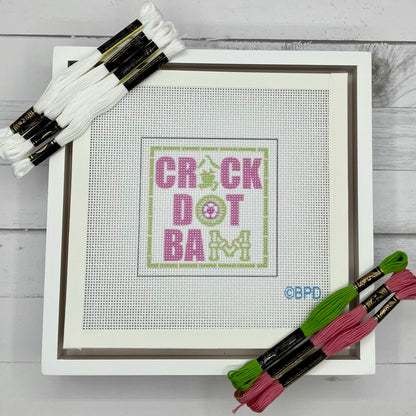 Crack Dot Bam Needlepoint Design (Mahjong) Needlepoint Kit Blue Poppy Designs