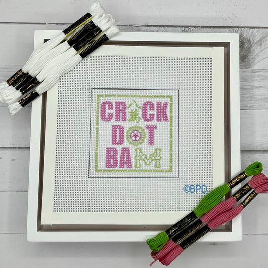 Crack Dot Bam Needlepoint Kit (Mahjong) Needlepoint Kit Blue Poppy Designs