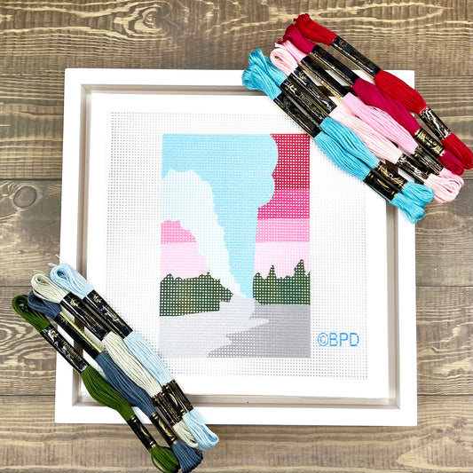 'Ol Faithful Yellowstone National Park Needlepoint Kit