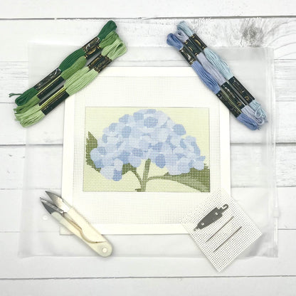 Blue Hydrangea 6x4 Needlepoint Kit