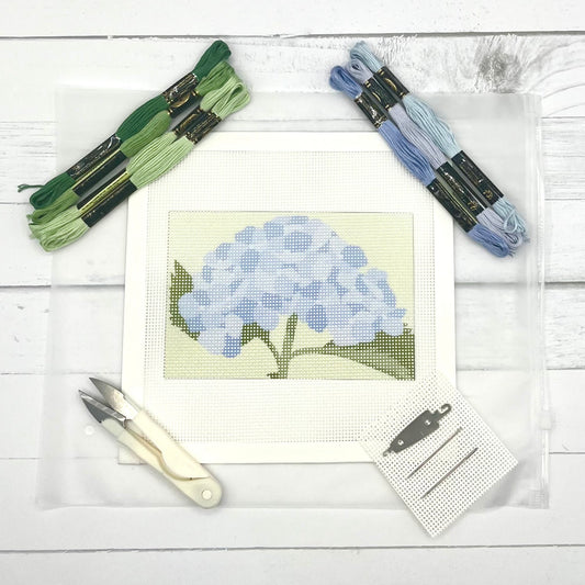 Blue Hydrangea 6x4 Needlepoint Design Needlepoint Kit Blue Poppy Designs Full Kit