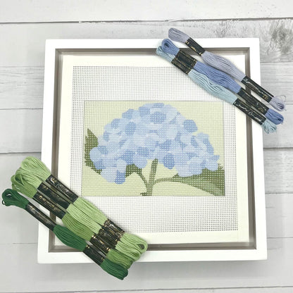 Blue Hydrangea 6x4 Needlepoint Kit