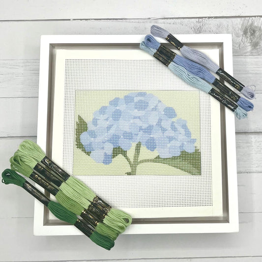 Blue Hydrangea 6x4 Needlepoint Kit
