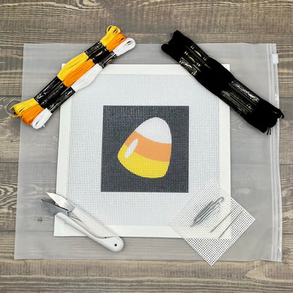 Halloween Candy Corn Needlepoint Design