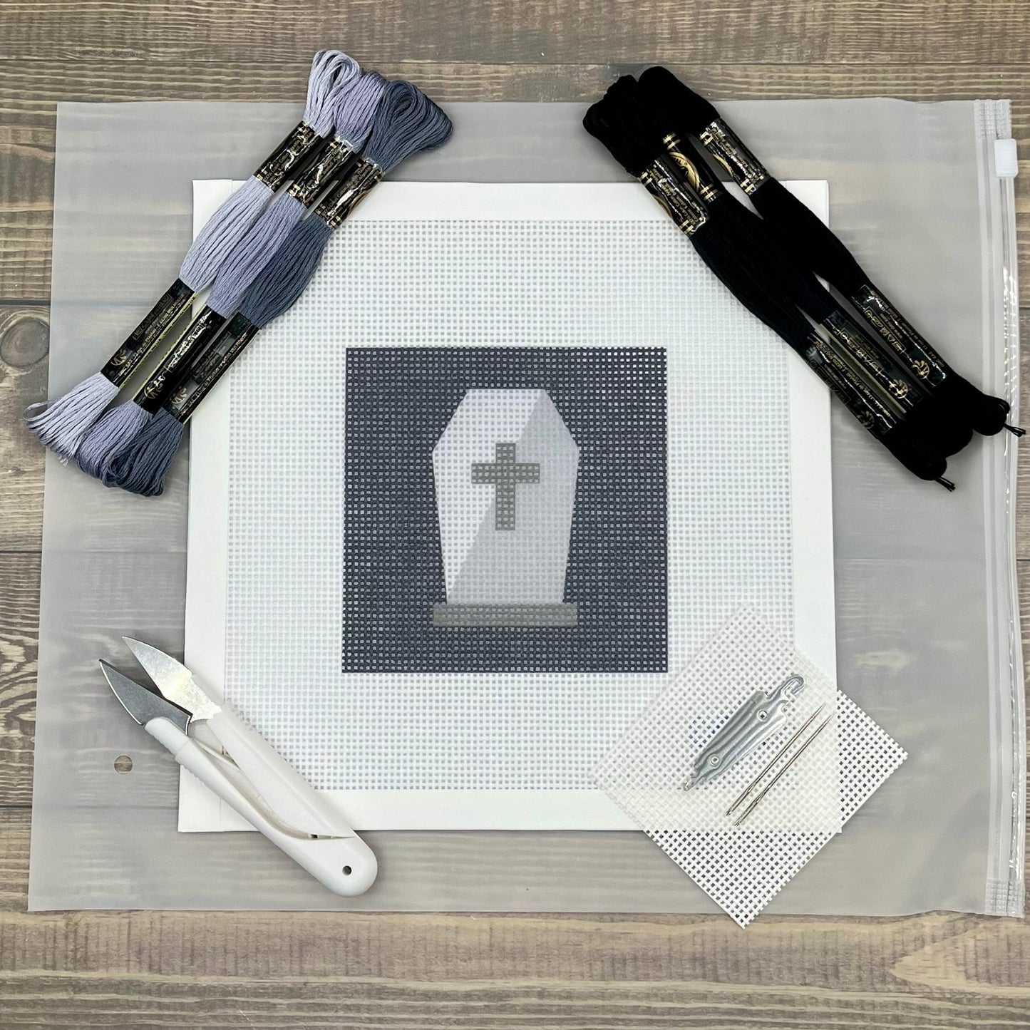 Halloween Cemetery Stone Needlepoint Design