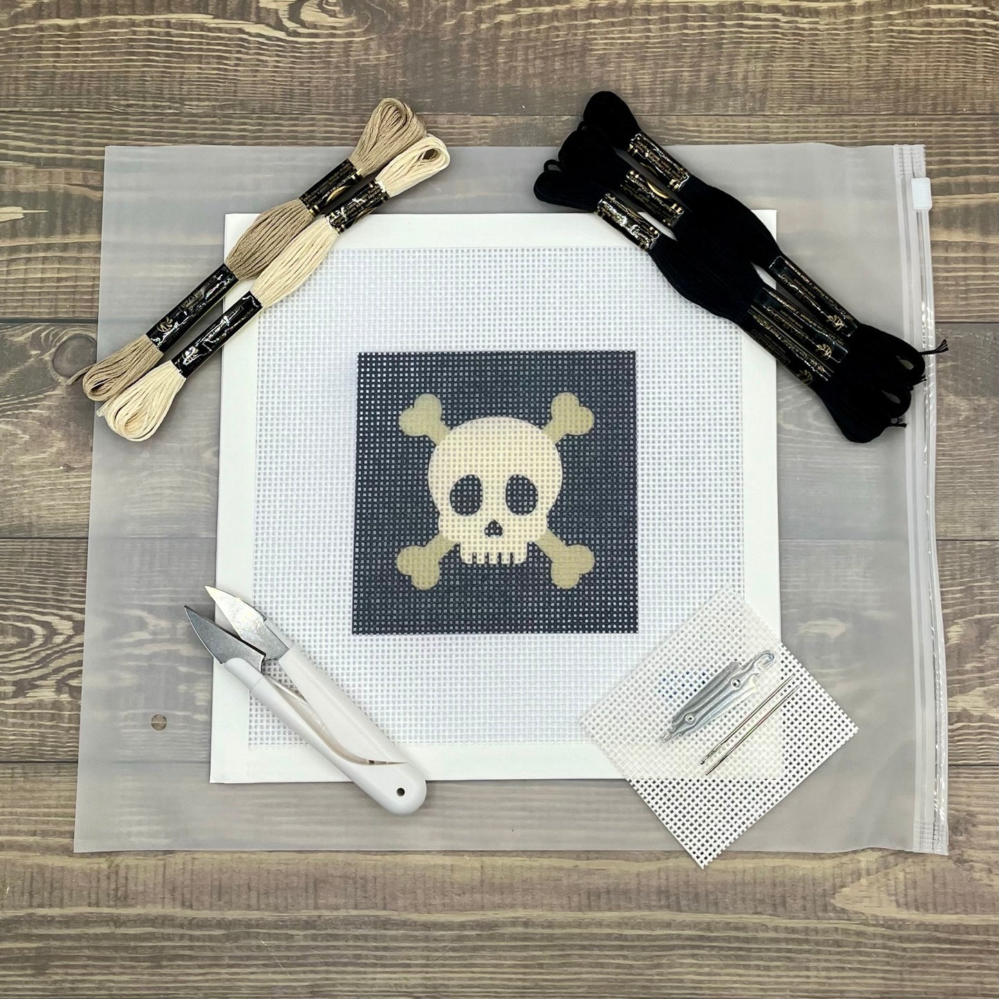 Halloween Skull Needlepoint Design