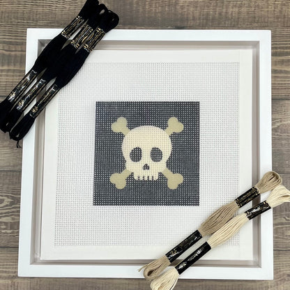 Halloween Skull Needlepoint Design