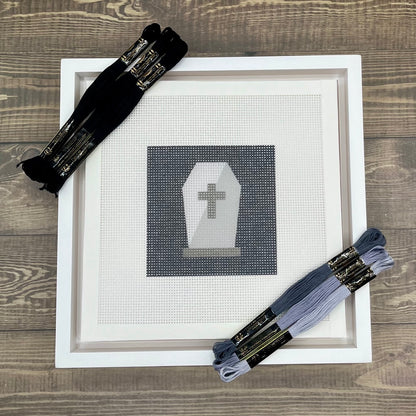 Halloween Cemetery Stone Needlepoint Design