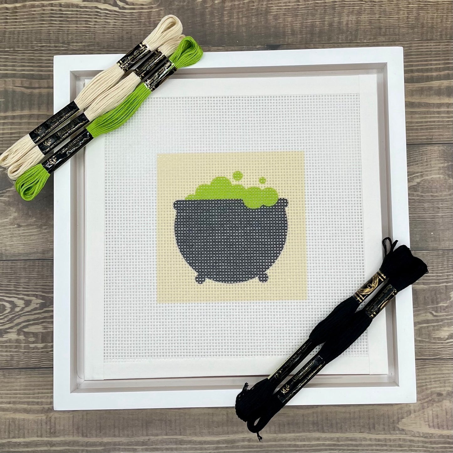 Halloween Cauldron Needlepoint Design