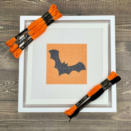 Halloween Bat Needlepoint Design Needlepoint Kit Blue Poppy Designs