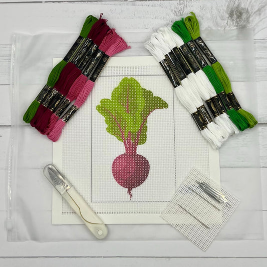 Beet 6x4 Needlepoint Design Needlepoint Kit Blue Poppy Designs