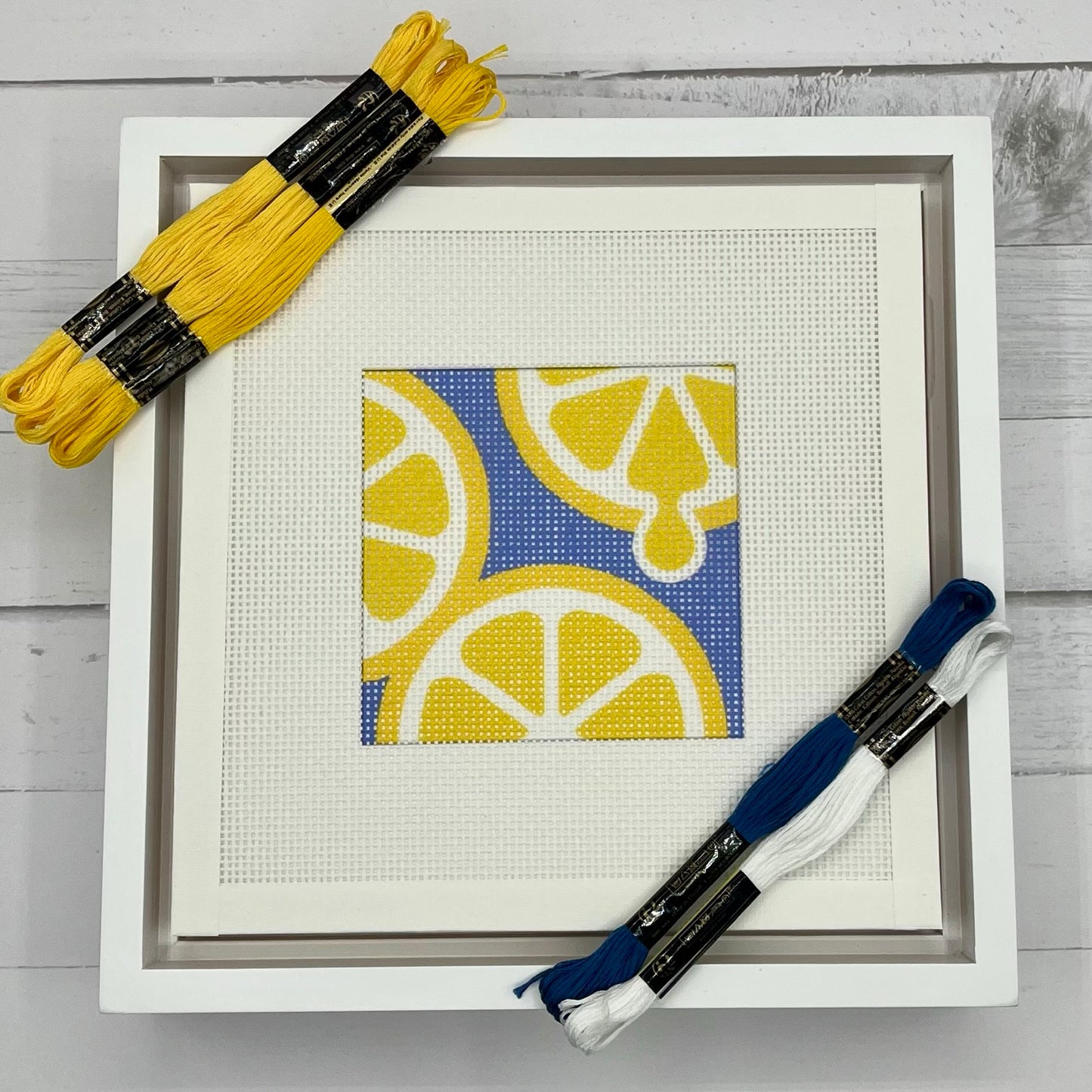Lemon Slices Needlepoint Design