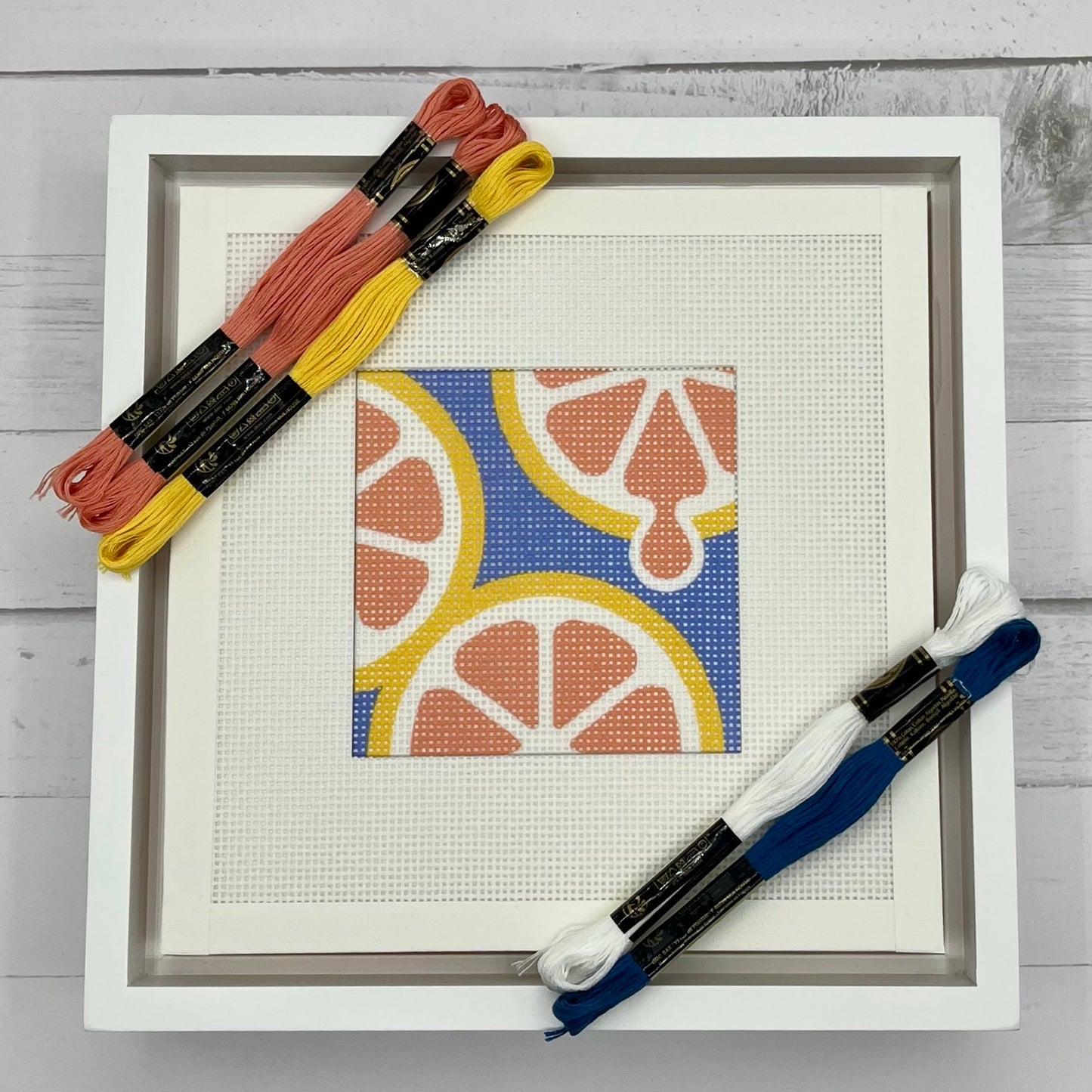 Grapefruit Slices Needlepoint Design