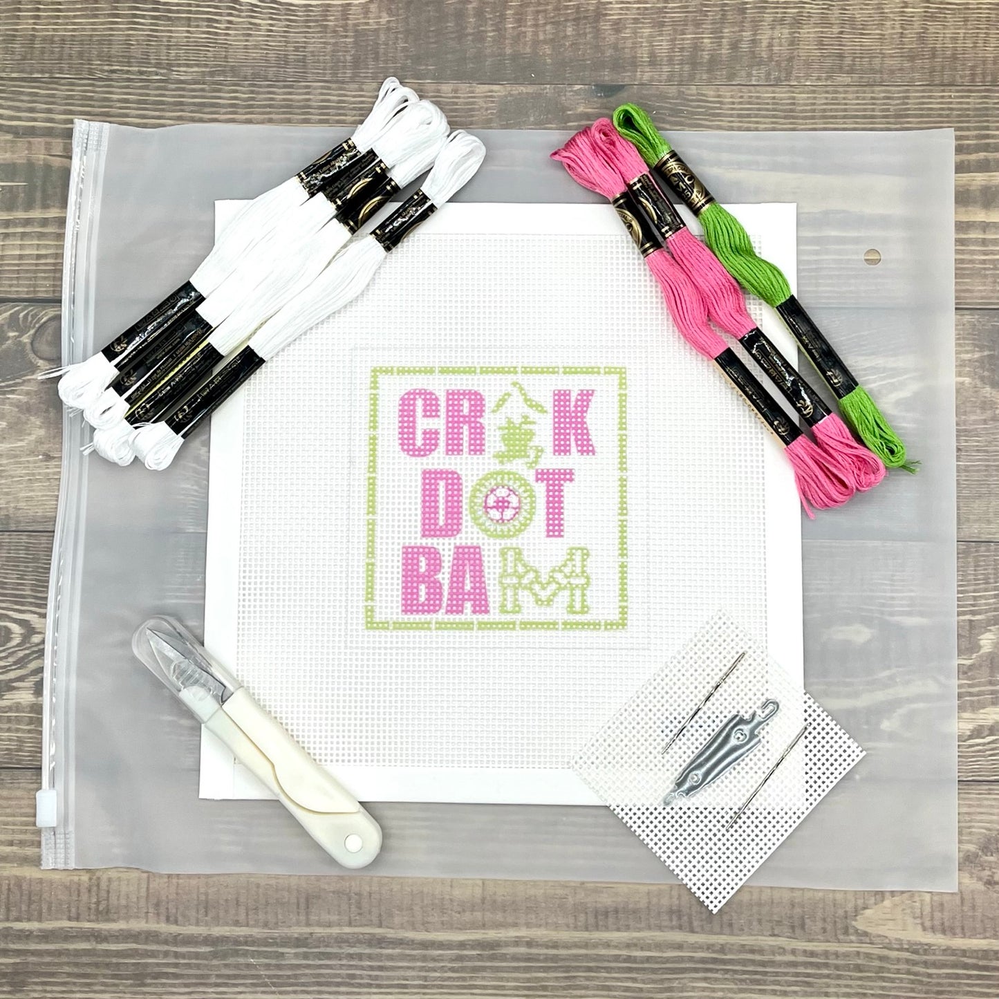 Crak Dot Bam Needlepoint Design 2 (Mahjong)