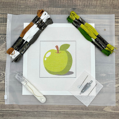 Green Apple Needlepoint Design